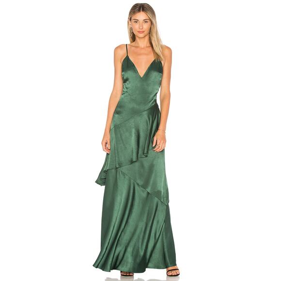 Lovers and Friends Women's Size Medium Emerald Green Coralie Maxi Dress - Picture 1 of 12